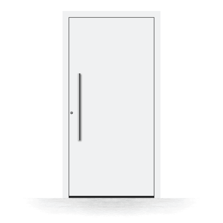 Porte d'entrée aluminium blanc