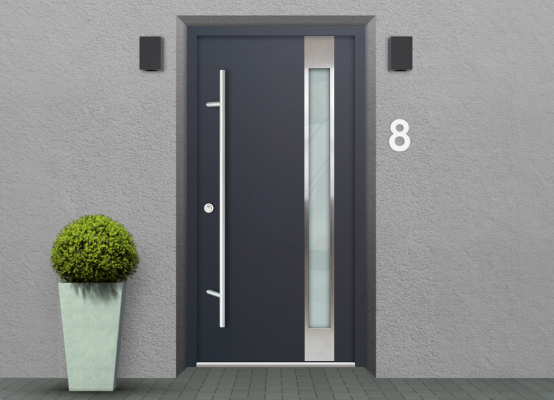 Porte d'entrée Beauraing anthracite