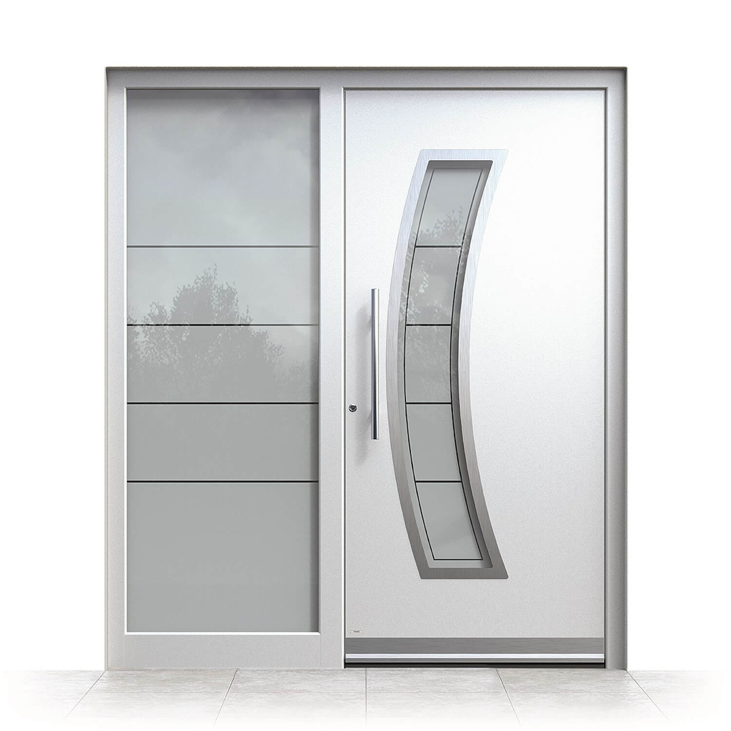 porte d'entree alu saint quentin gris argente