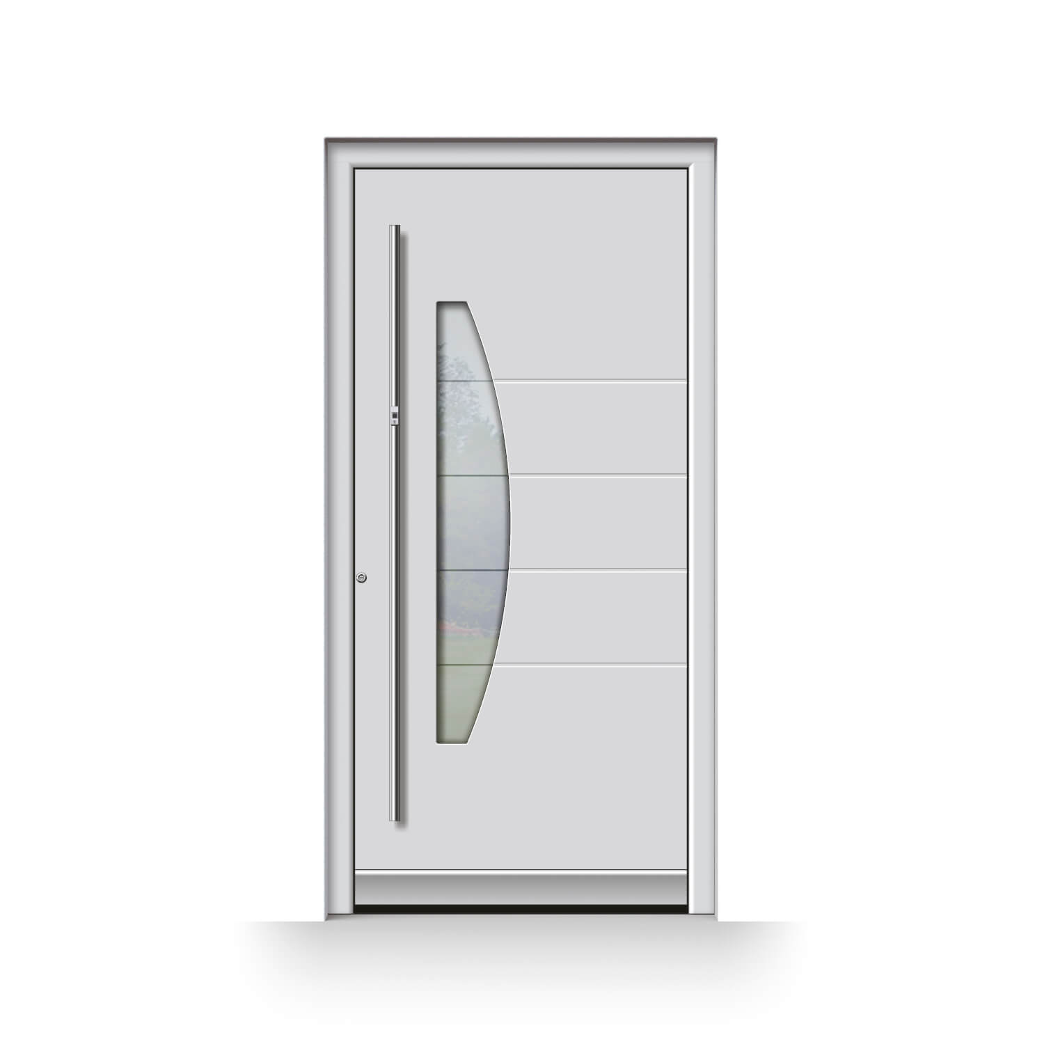 porte d'entree alu metz grise