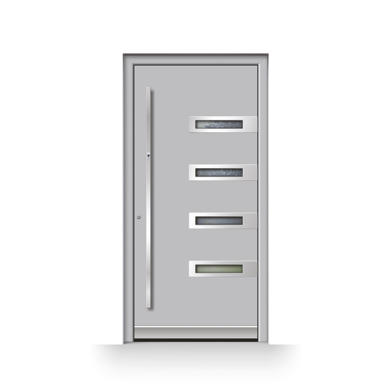 porte d'entree alu valence grise