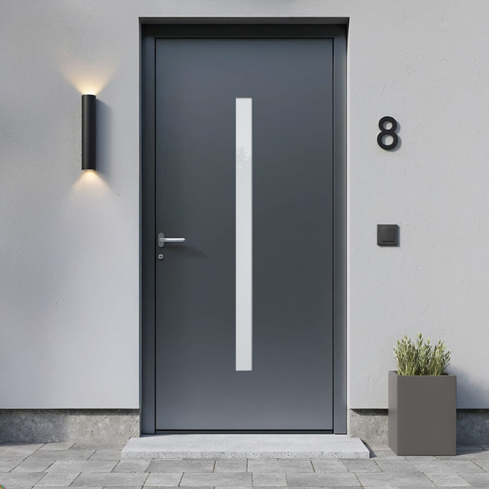 Porte d'entrée Dinant, installation