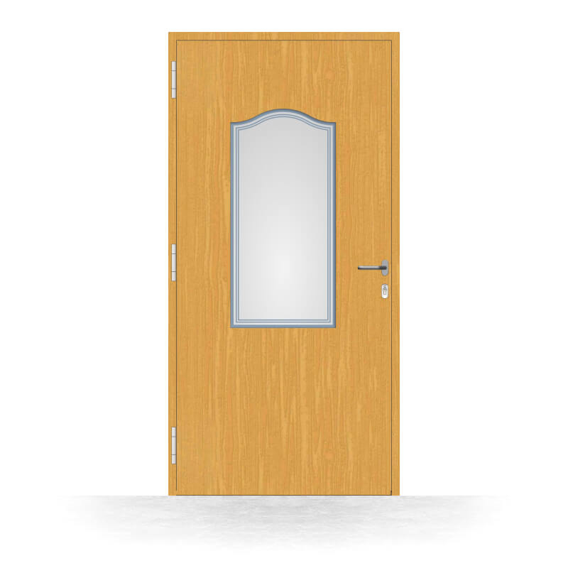 Porte d'entrée bois Amay - vue intérieure