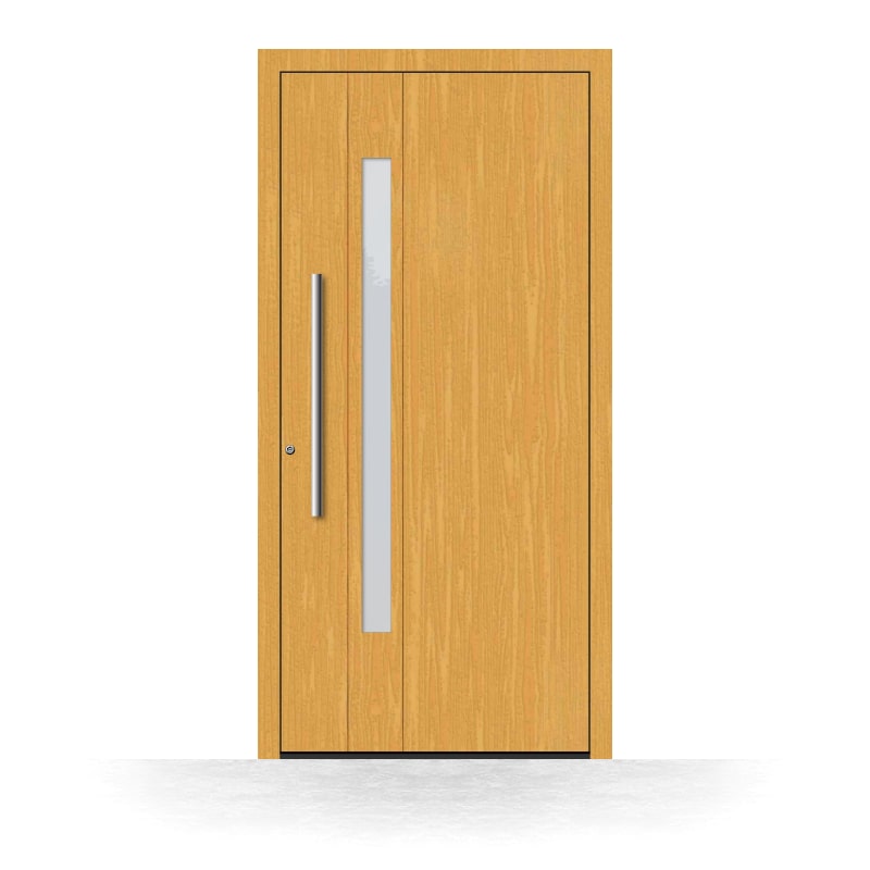 Porte d'entrée bois modèle Dison extérieur