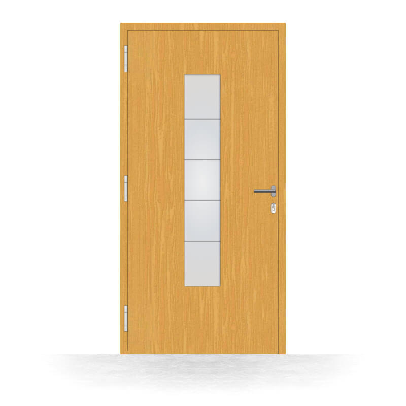 Porte d'entrée bois Mettet - vue intérieure