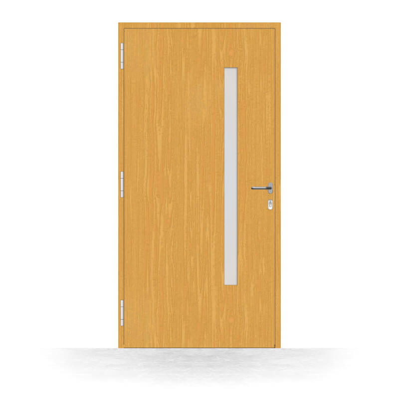 Porte d'entrée bois Sprimont - vue intérieure