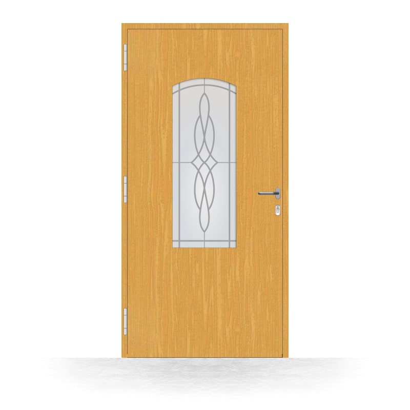 Porte d'entrée bois Thuin- vue intérieure