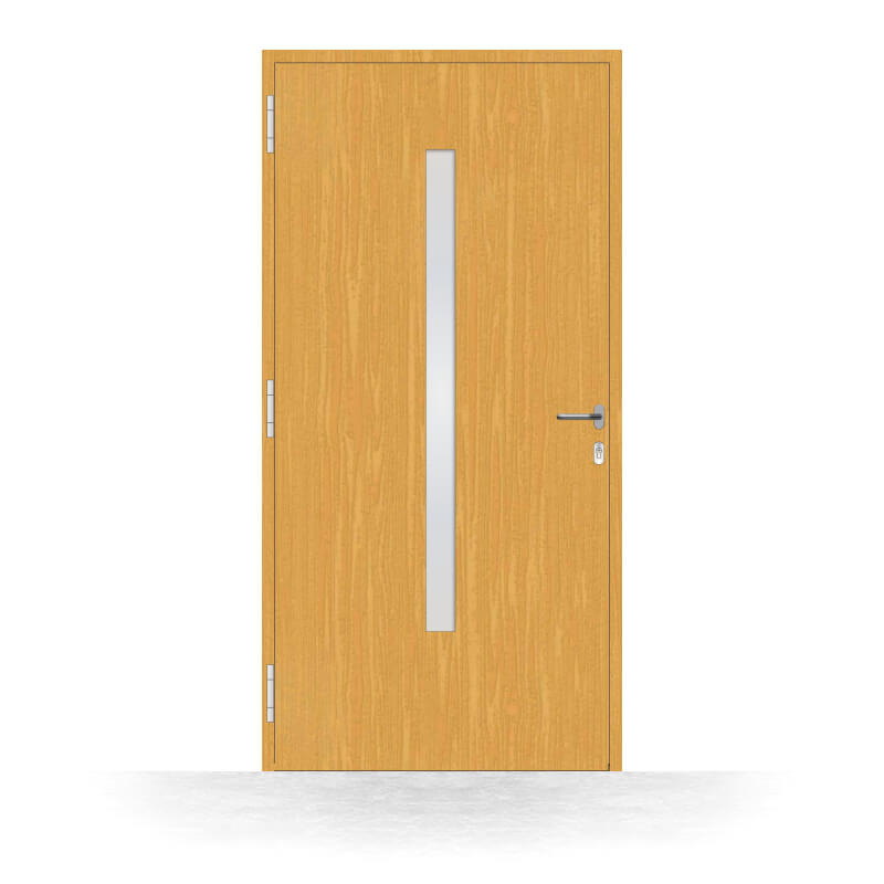Porte d'entrée bois Waremme - vue intérieure