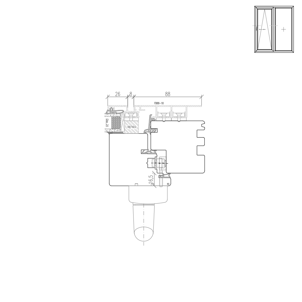 Ideal Plano - Illustration détaillée du côté de la poignée