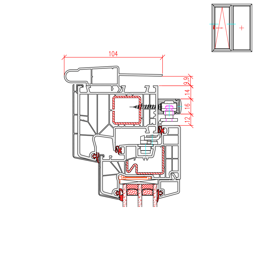 TwinSet 8000 - Couvercles des volets roulants pour nouvelle construction
