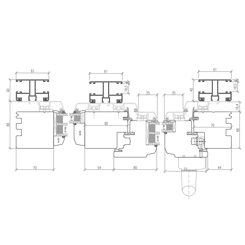  Idealu Classicline - Baie avec volet intégré - Illustration horizontale 