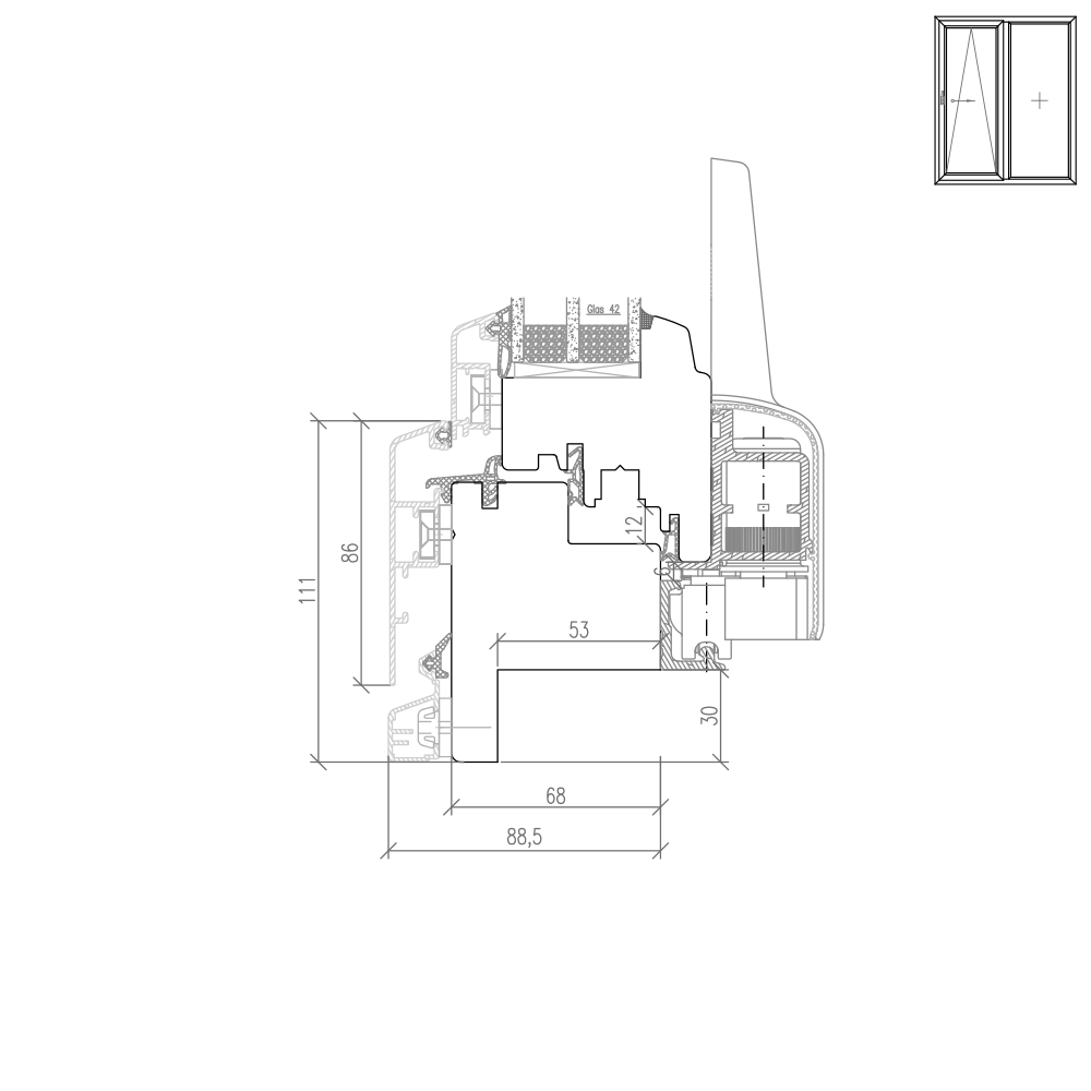 Idealu Classicline - Profilé de raccord rénovation 30 mm 