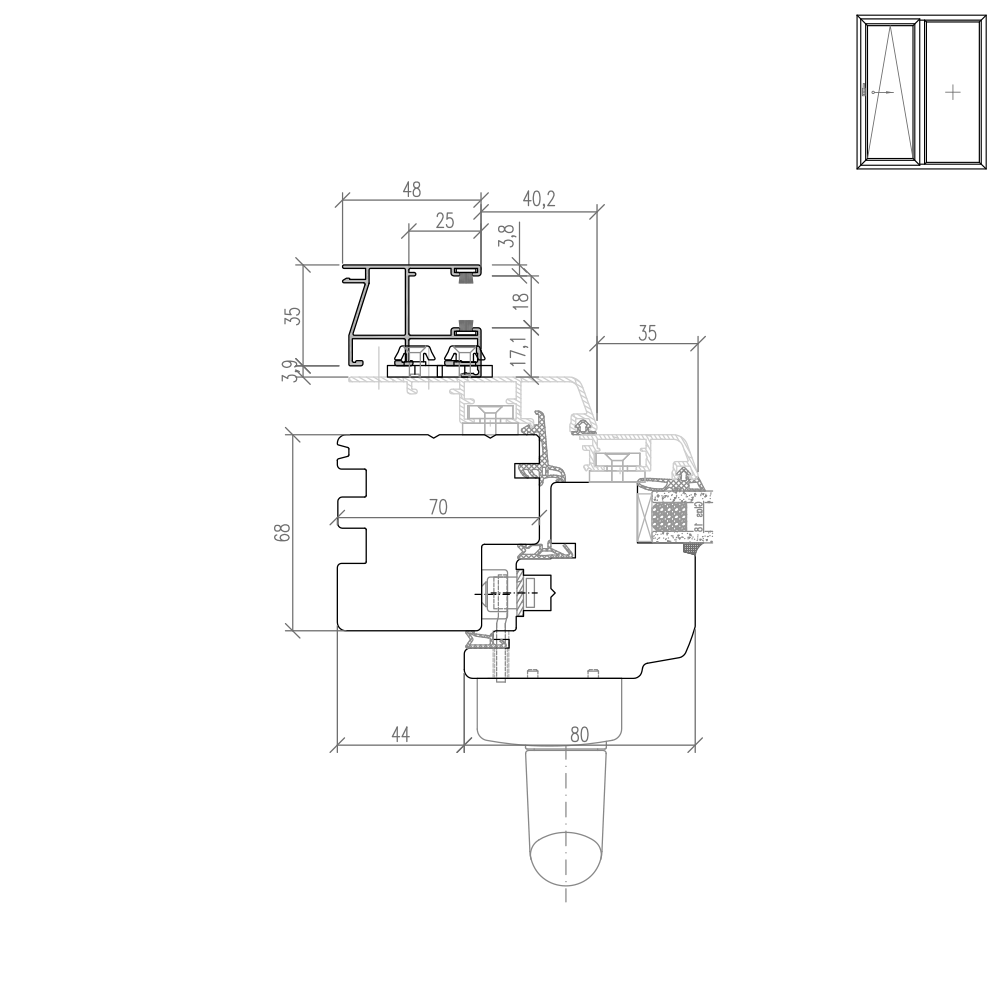 Idealu Classicline - Rails de guidage pour nouvelle construction