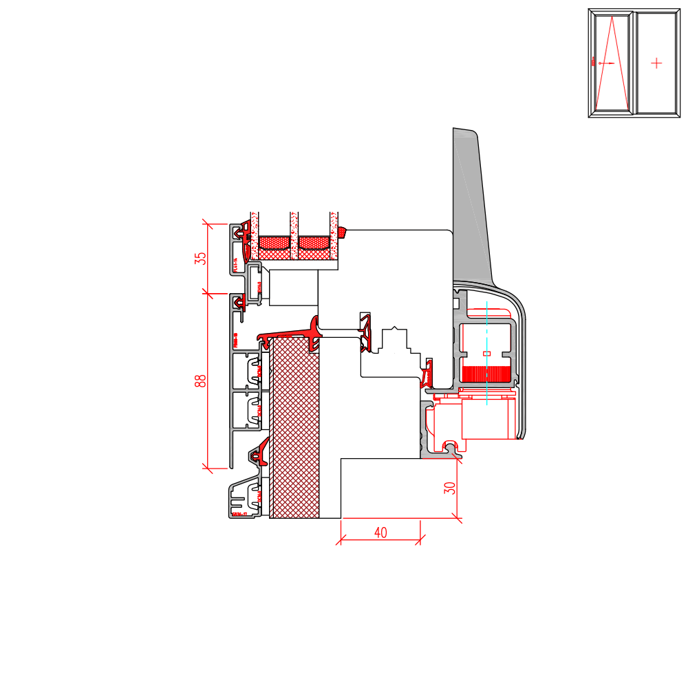 Eco Plano - Profilé de raccord rénovation 30 mm