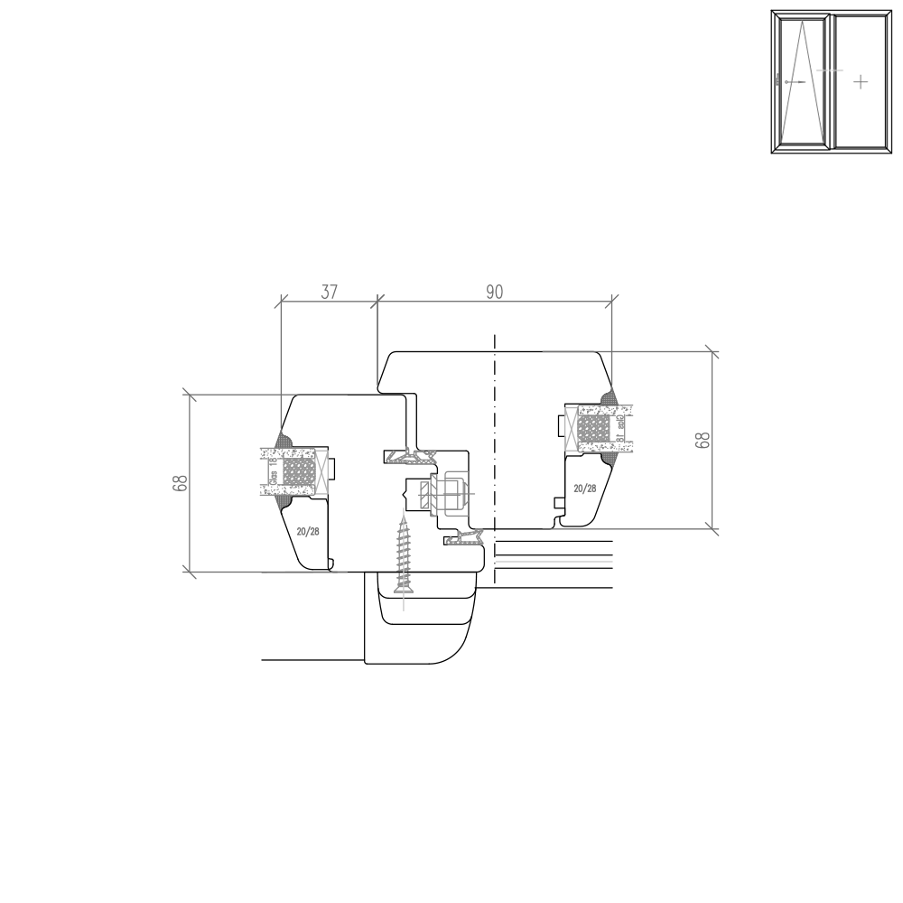 IV 68 - Illustration détaillée du meneau
