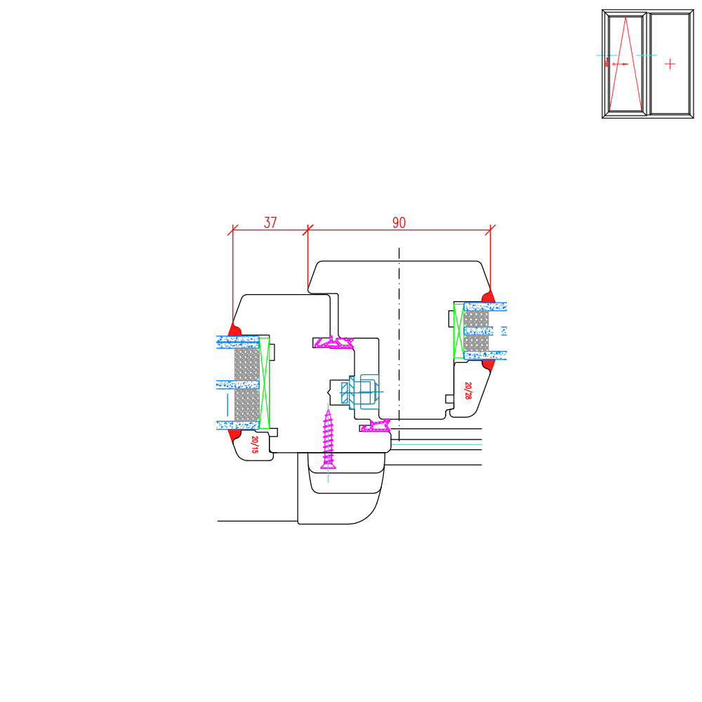 IV 78 - Illustration détaillée du meneau