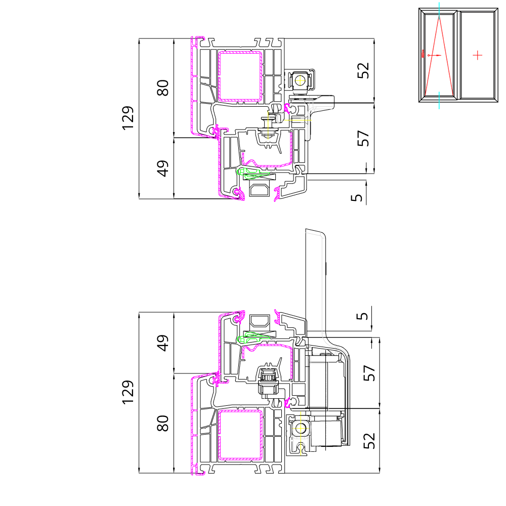TwinSet 4000 - Illustration verticale détaillée