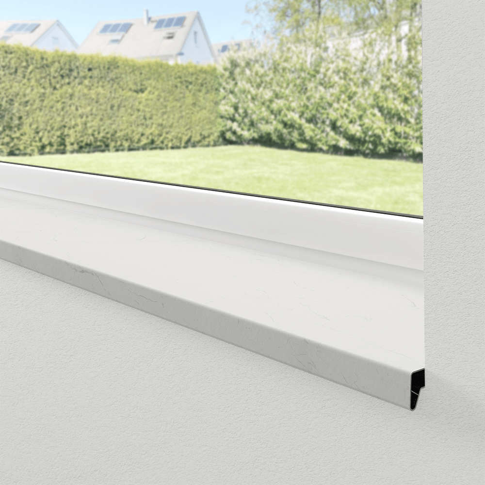 Appui de fenêtre en PVC : marbre bianco
