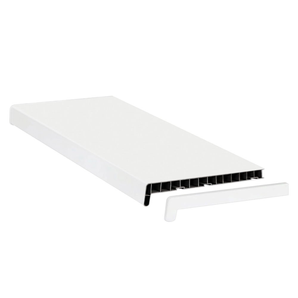 Appui de fenêtre intérieur PVC blanc avec rebords 