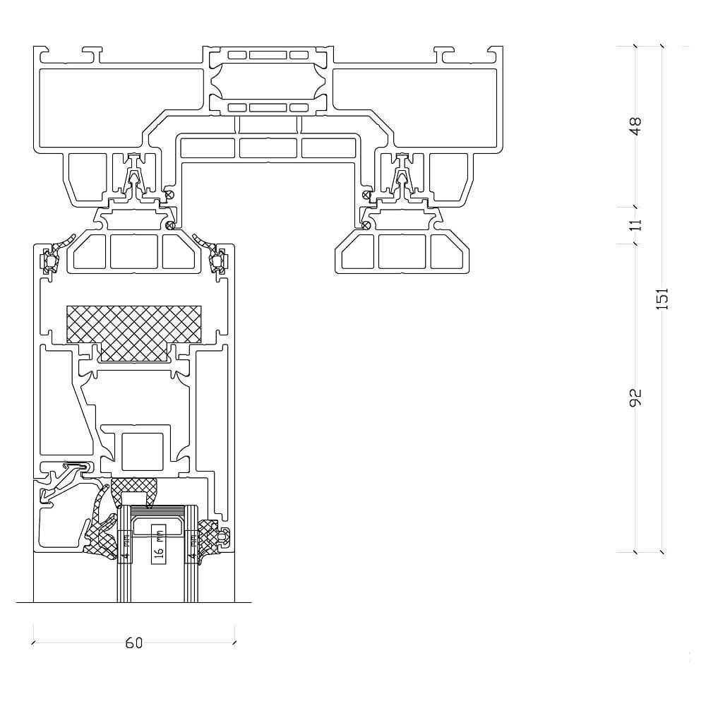 ASE 60 : Vantail haut