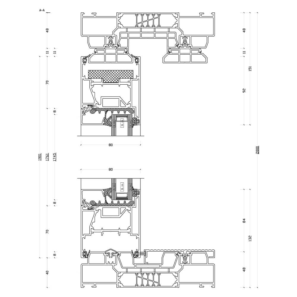ASE 80 HI : Coupe totale A