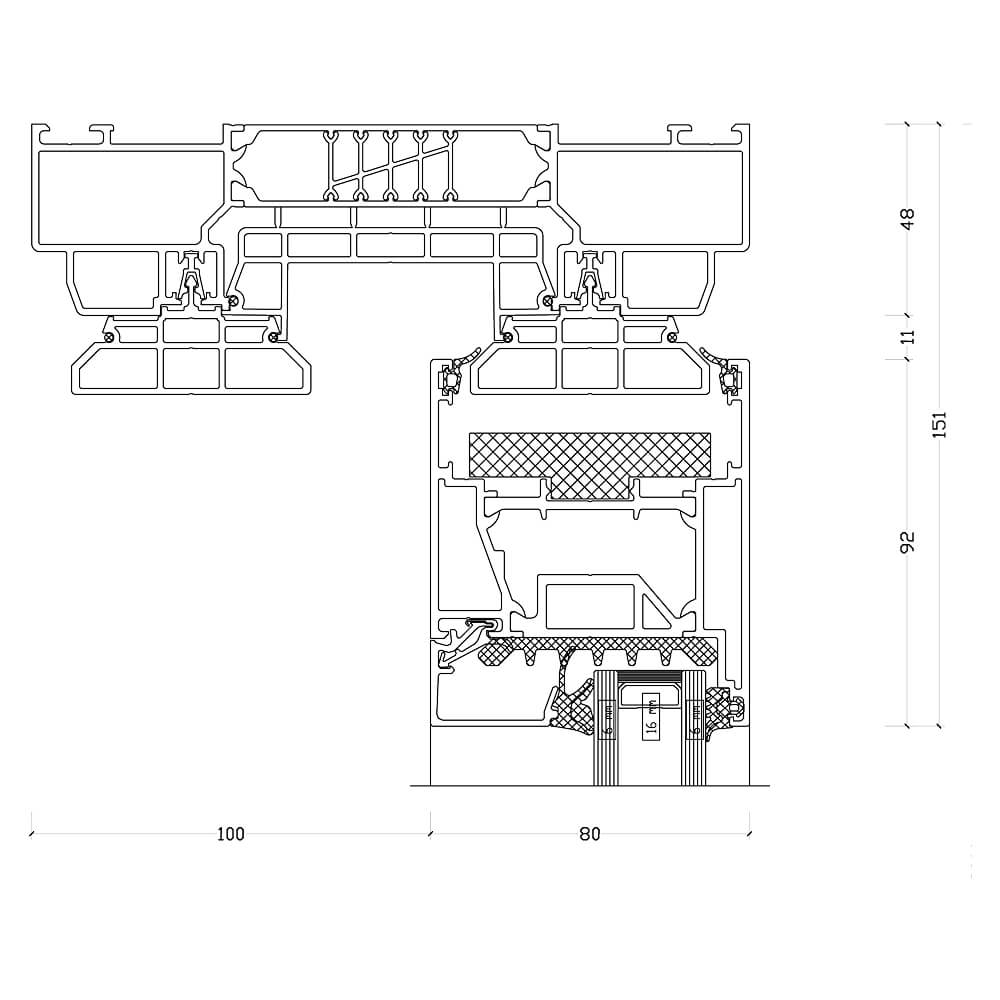 ASE 80 HI : Partie fixe haut