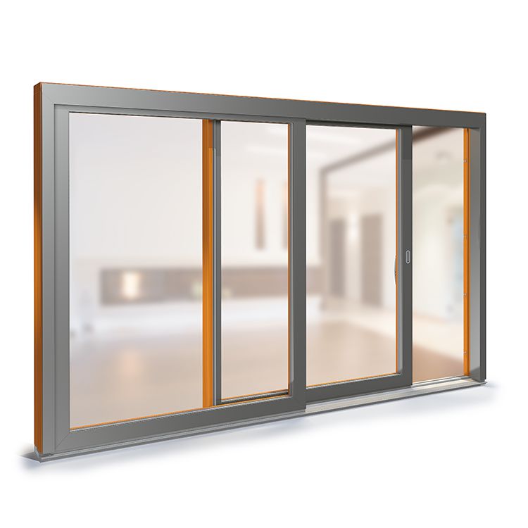 Vue extérieure Baie soulevante-coulissante Bois-Alu Plano