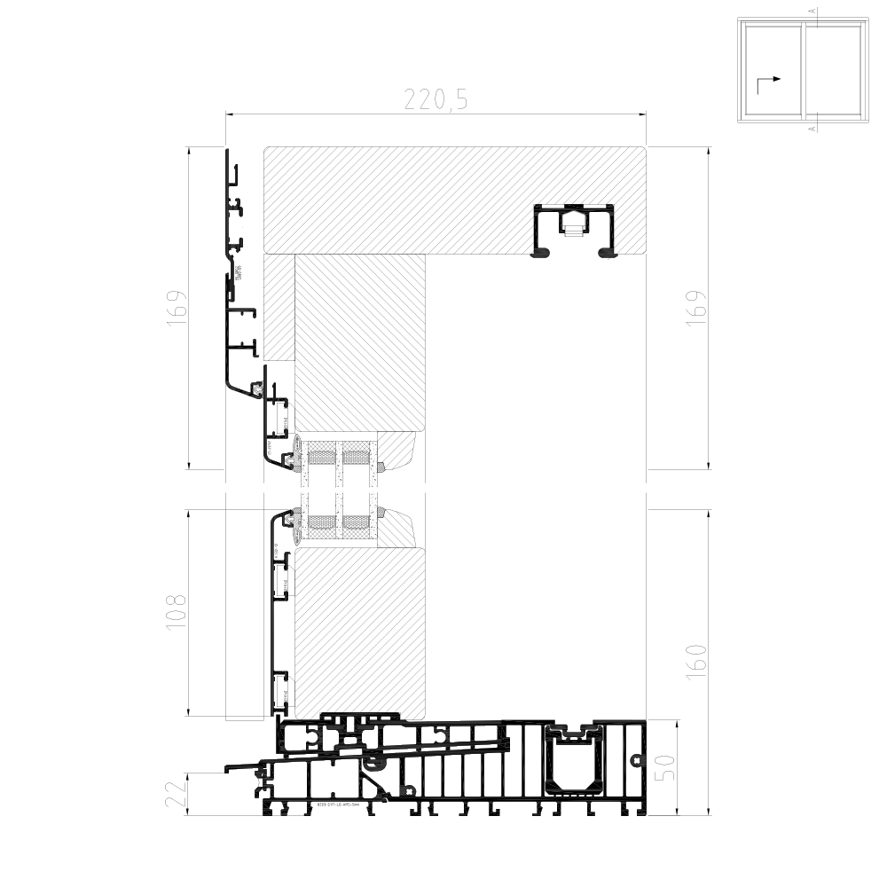 Idealu IV 68 - Illustration détaillée de la partie centrale Schéma A