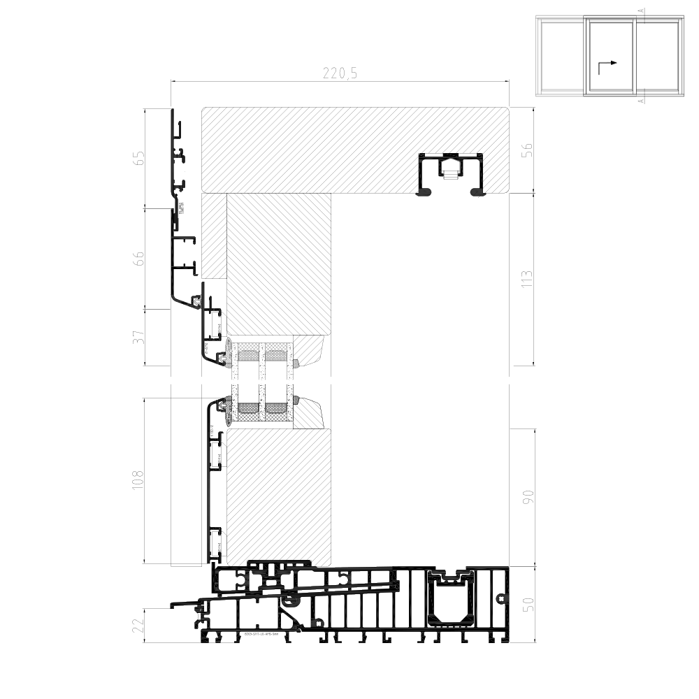 Idealu IV 68 - Illustration détaillée de la partie centrale Schéma G