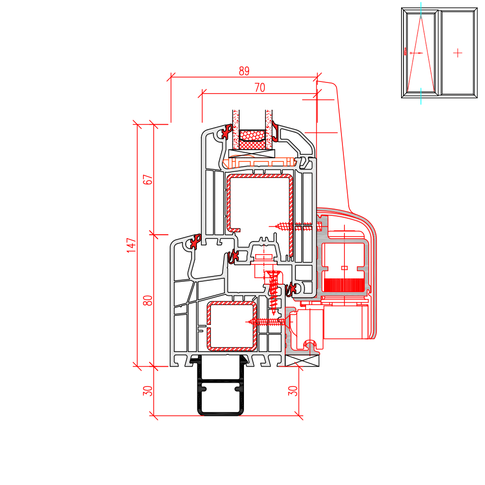 Ideal 4000 - Profilé de raccord nouvelle construction 30 mm