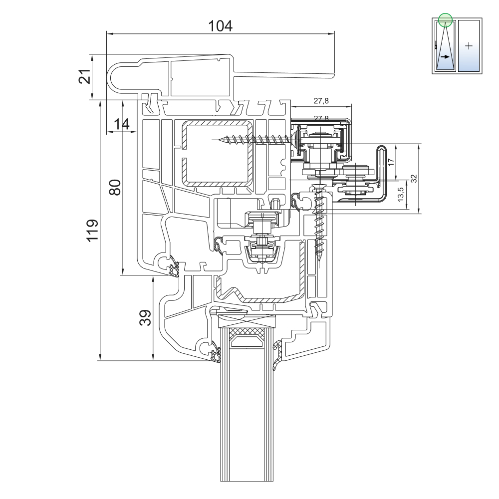 Ideal 5000 - Couvercles des volets roulants pour nouvelle construction