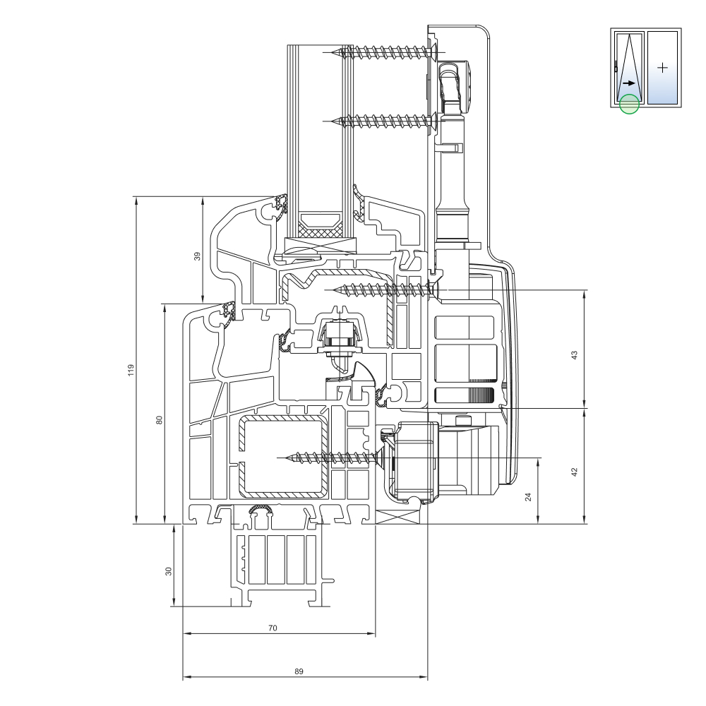 Ideal 5000 - Profilé de raccord nouvelle construction 30 mm
