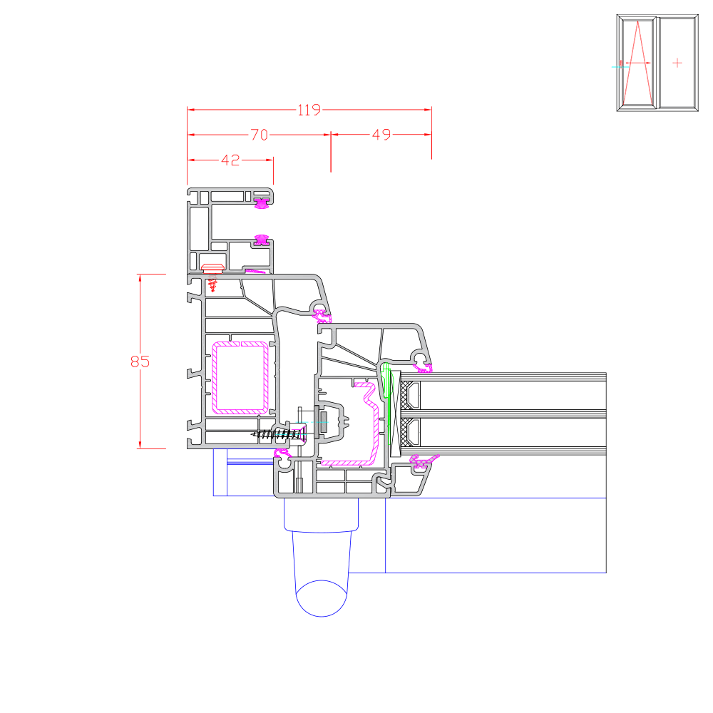 Ideal 7000 - Couvercles de volets roulants pour nouvelle construction