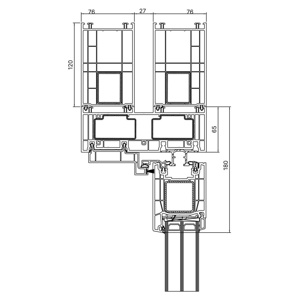 Premidoor 76 élargissement du dormant 120mm