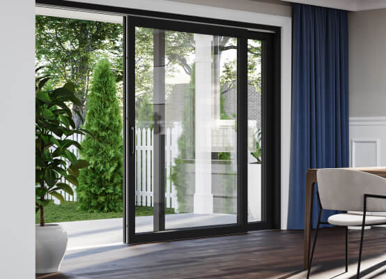 VEKA baie vitrée installation intérieur