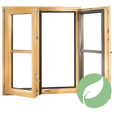 fenêtre mixte en bois-alu donatrice d'énergie