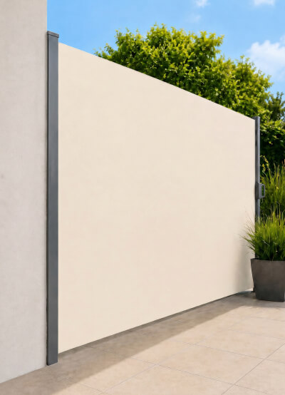 Brise-vue rétractable beige
