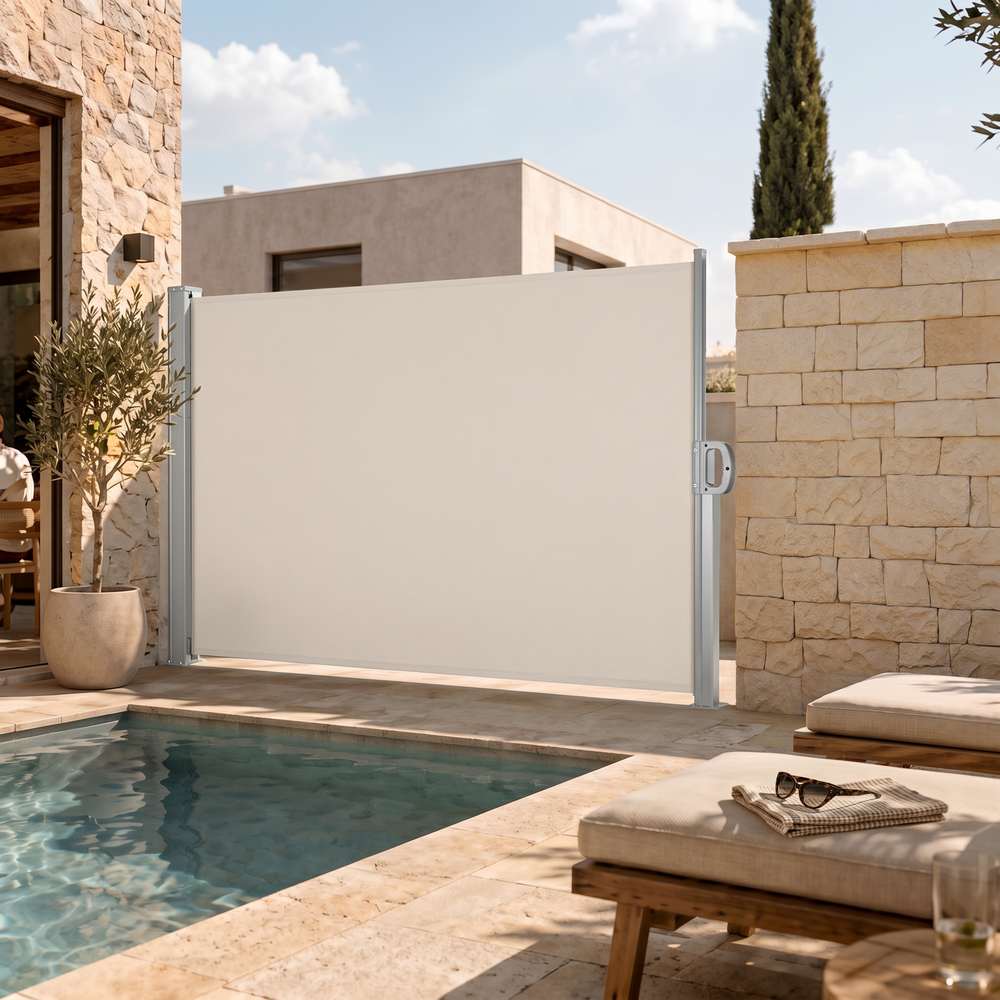 Brise-vue rétractable pour piscine