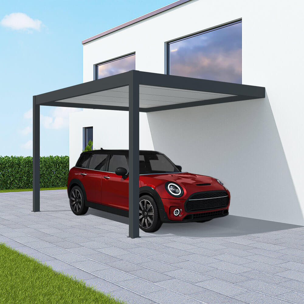 Carport gris anthracite