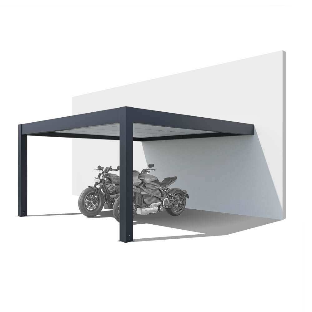 Carport adossé 4 x 4 m
