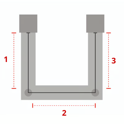 Cloture avec deux poteaux d'angle Cloture avec deux poteaux d'angle