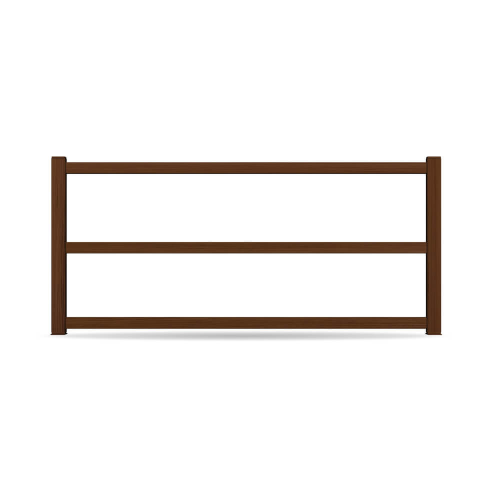 Clôture chêne foncé Clôture chêne foncé