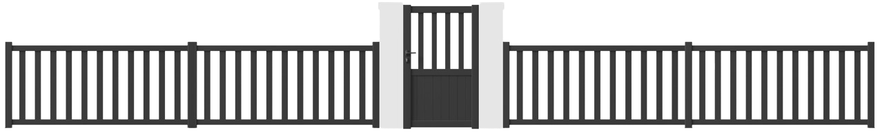 Clôture avec portail