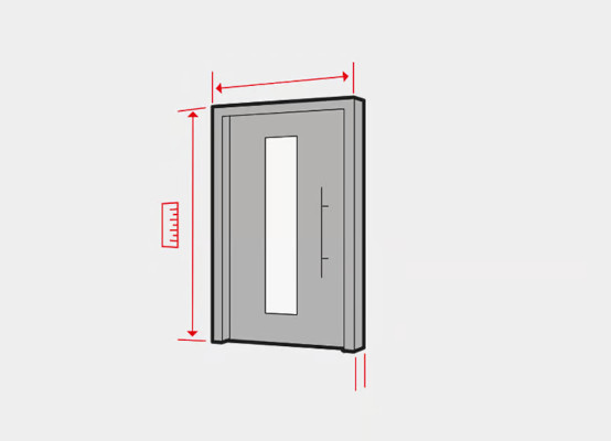 mesure porte d'entrée