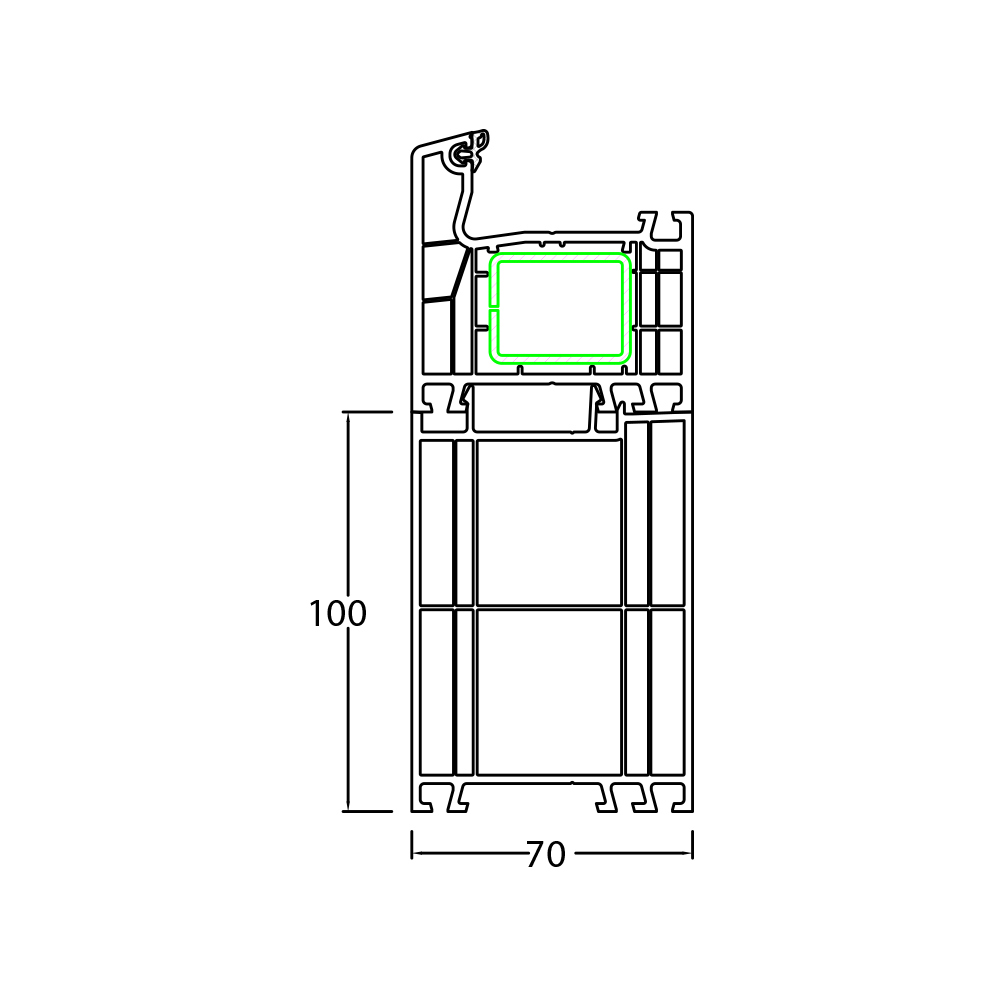 Panneau d'élargissement de cadre 100mm