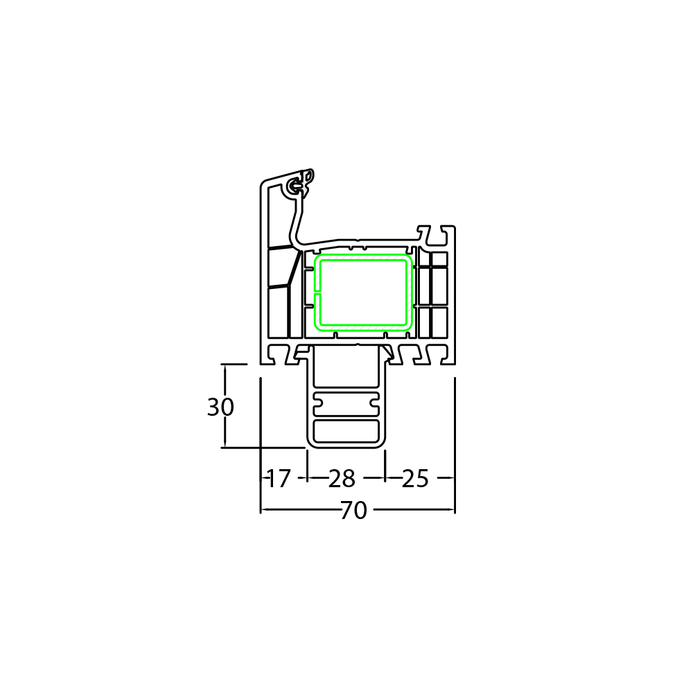 Profilé de Raccord pour Appui de Fenêtre dans du Neuf 30mm
