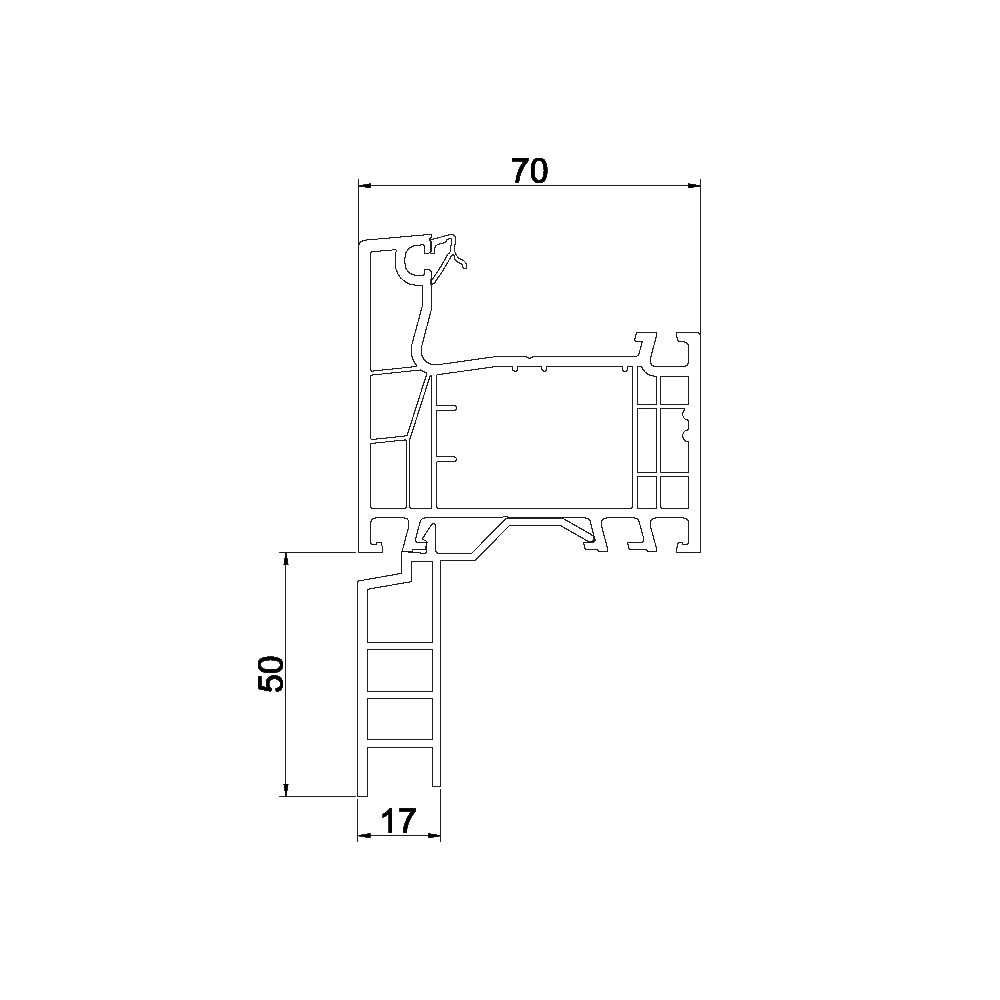 Profilé de Raccord pour Appui de Fenêtre en Rénovation 50mm