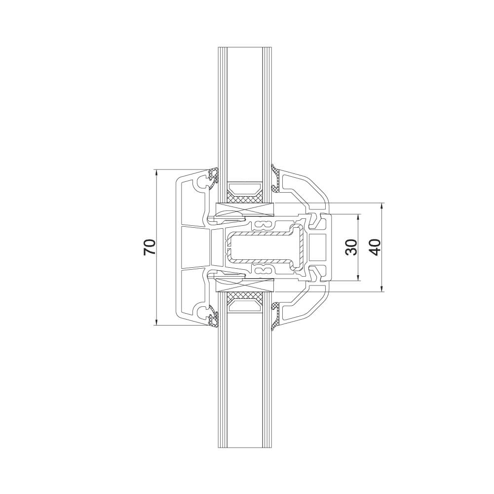 Vrai croisillon 70 mm – variante 2