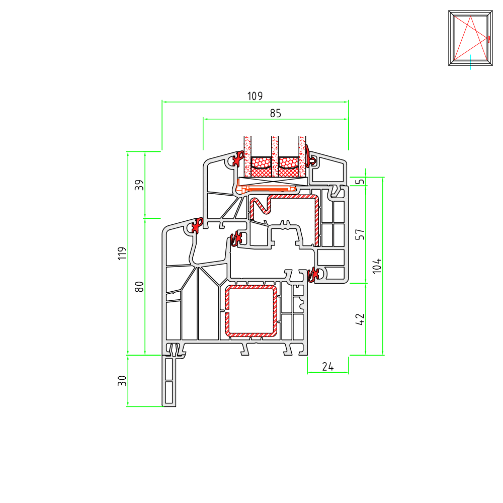 Profilé de raccord pour appui de fenêtre pour ancien bâtiment 30mm