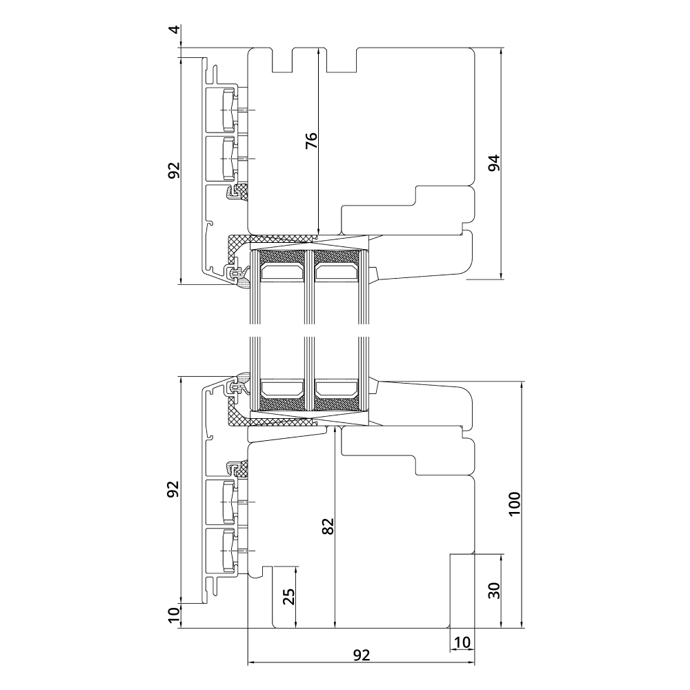 Idealu Classicline IV 92 Vitrage fixe Montage